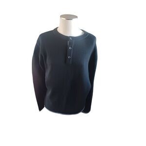 Men's extra large carbon 2 cobalt Cashmere blend sweater